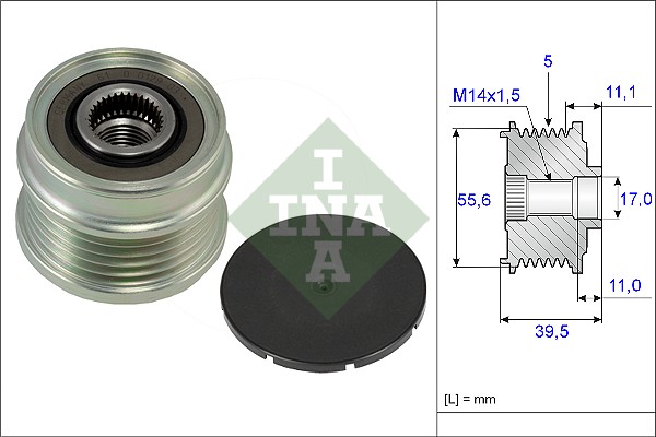 Vrijloop koppeling dynamo INA 535 0218 10