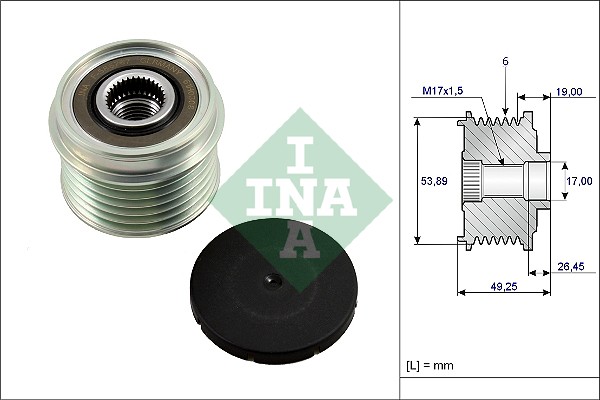 Vrijloop koppeling dynamo INA 535 0233 10