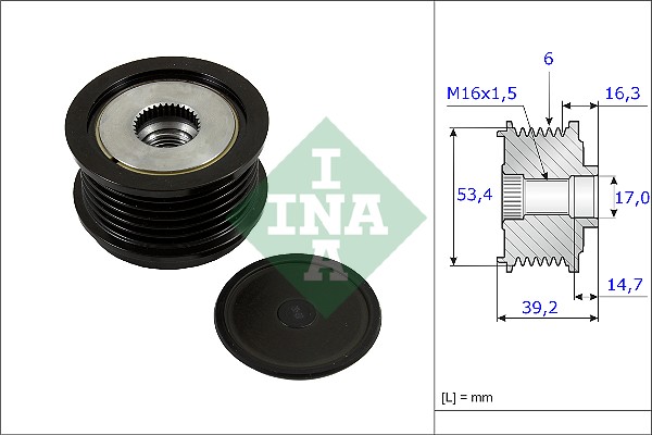 Vrijloop koppeling dynamo INA 535 0236 10