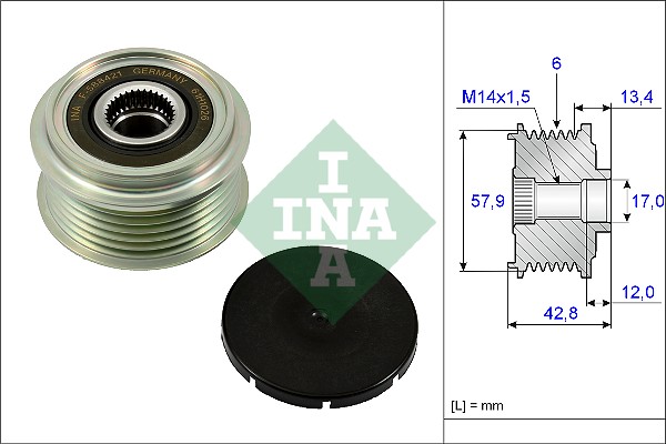 Vrijloop koppeling dynamo INA 535 0240 10