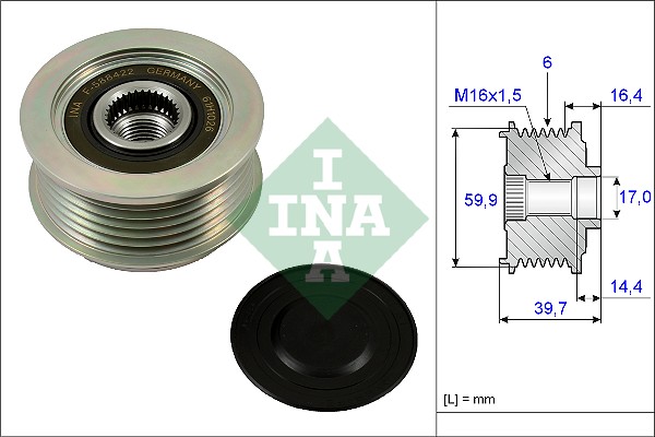 Vrijloop koppeling dynamo INA 535 0241 10