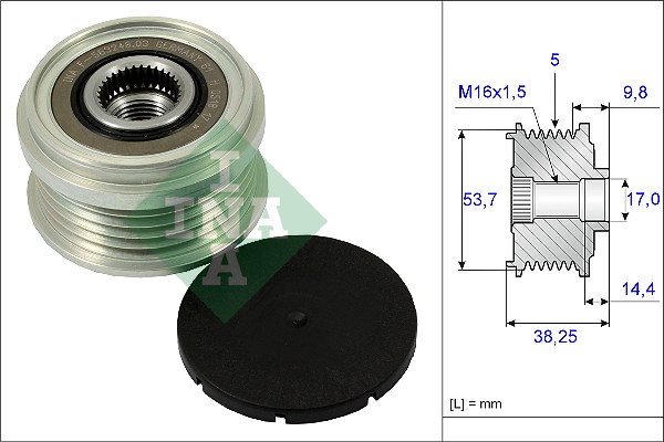 Vrijloop koppeling dynamo INA 535 0242 10