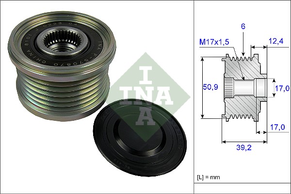 Vrijloop koppeling dynamo INA 535 0247 10