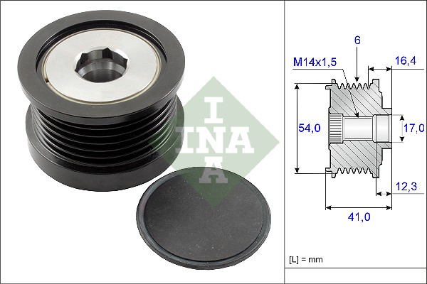 Vrijloop koppeling dynamo INA 535 0259 10