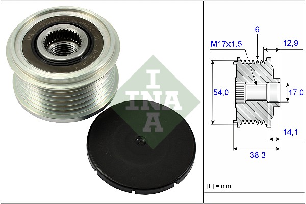 Vrijloop koppeling dynamo INA 535 0264 10