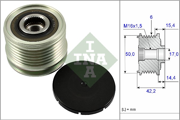 Vrijloop koppeling dynamo INA 535 0265 10