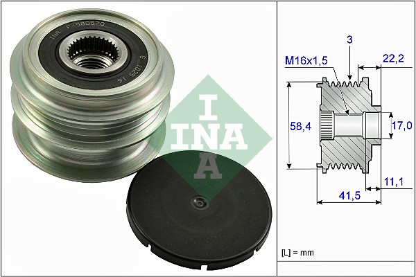 Vrijloop koppeling dynamo INA 535 0269 10