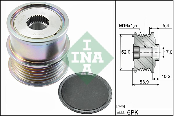 Vrijloop koppeling dynamo INA 535 0279 10