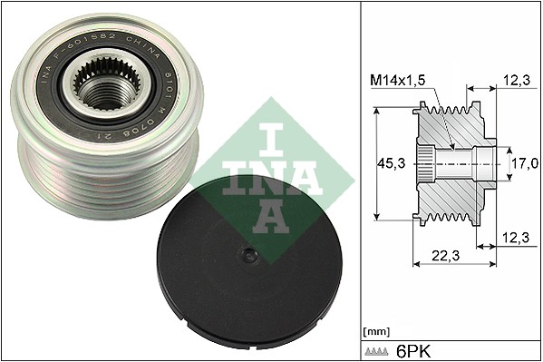 Vrijloop koppeling dynamo INA 535 0291 10