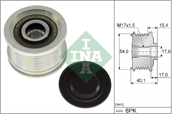 Vrijloop koppeling dynamo INA 535 0317 10