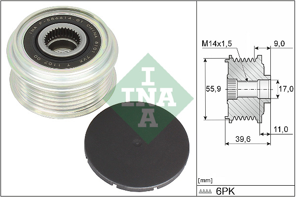 Vrijloop koppeling dynamo INA 535 0340 10