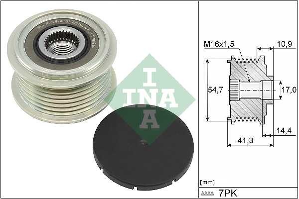 Vrijloop koppeling dynamo INA 535 0351 10