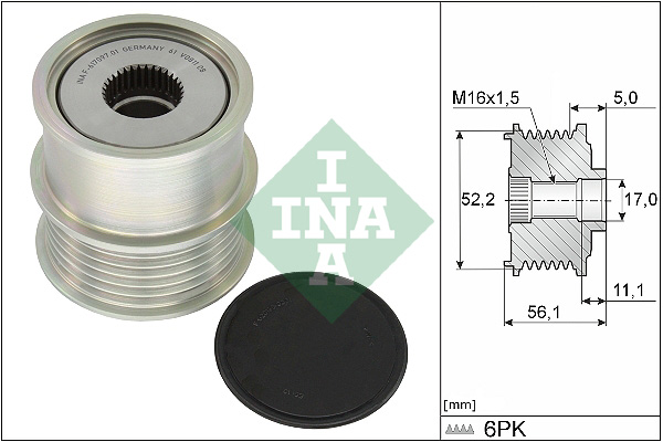 Vrijloop koppeling dynamo INA 535 0363 10