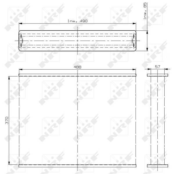 Koelblok radiateur NRF 1280