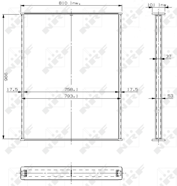 Koelblok radiateur NRF 13012