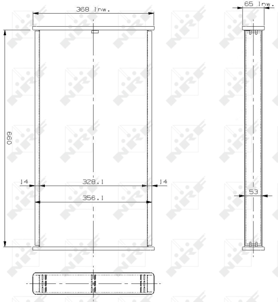 Koelblok radiateur NRF 13101