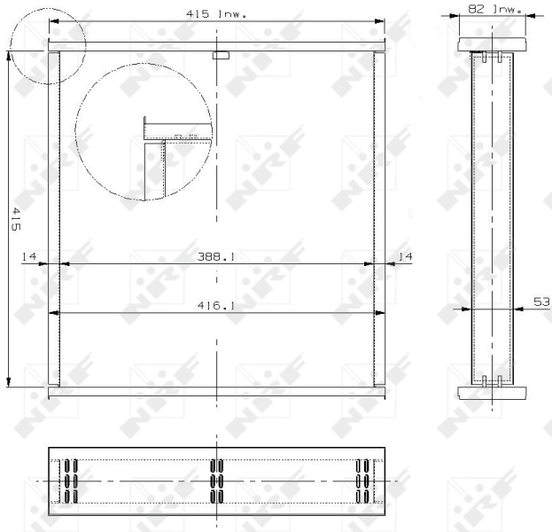 Koelblok radiateur NRF 13105