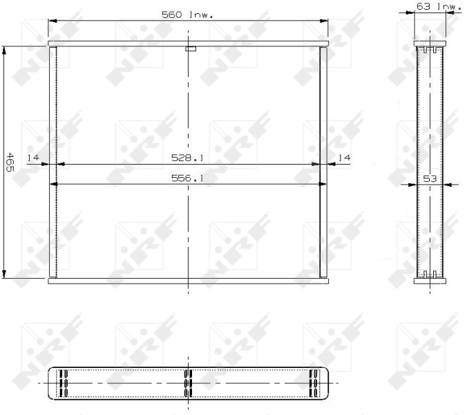 NRF Koelblok radiateur 13454