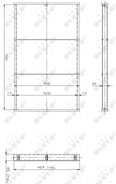 NRF Koelblok radiateur 13493