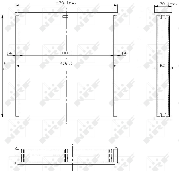 Koelblok radiateur NRF 13803