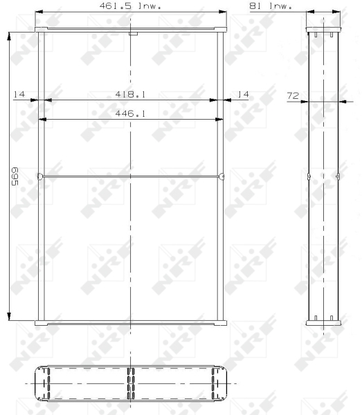 NRF Koelblok radiateur 14022