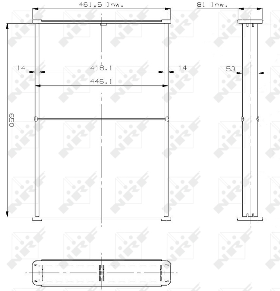 Koelblok radiateur NRF 14023