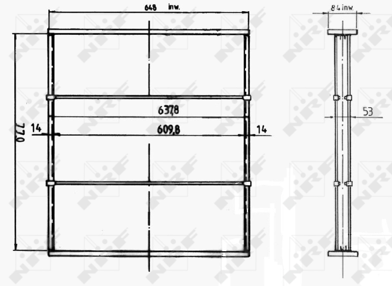 Koelblok radiateur NRF 14279