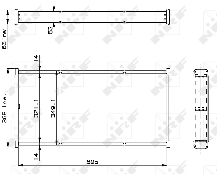 Koelblok radiateur NRF 14450