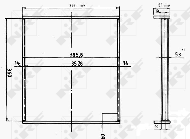 Koelblok radiateur NRF 14480