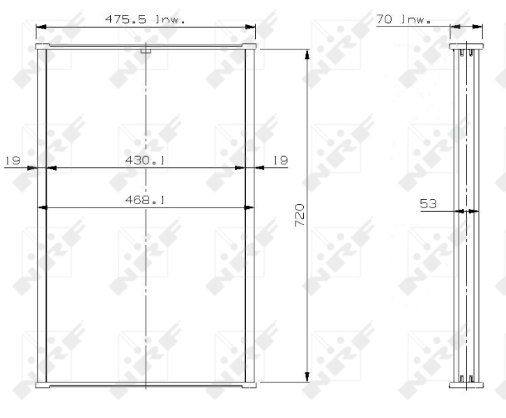 NRF Koelblok radiateur 14508