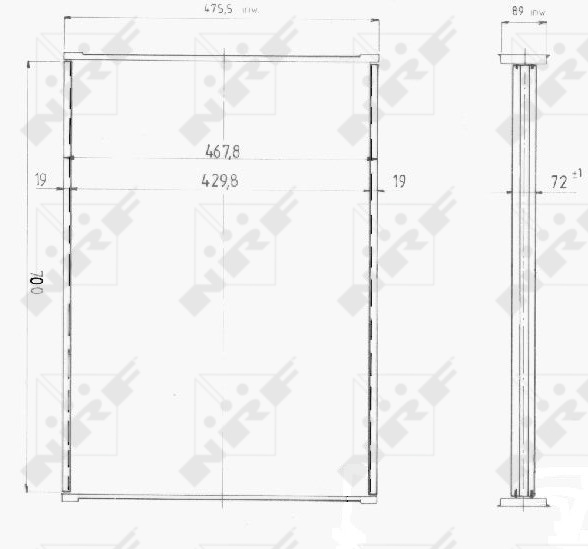 Koelblok radiateur NRF 14512