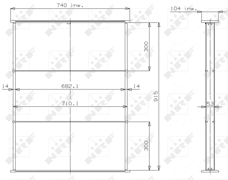 Koelblok radiateur NRF 14578