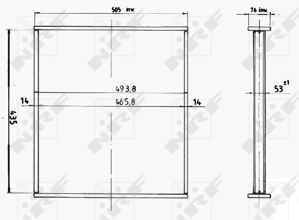 Koelblok radiateur NRF 14593