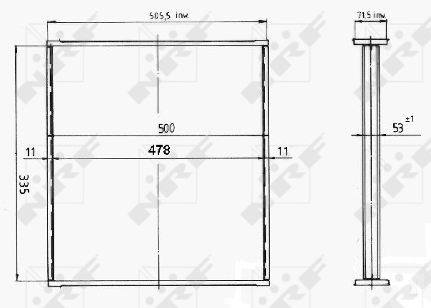 Koelblok radiateur NRF 14604