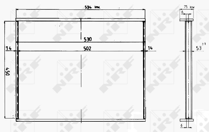 Koelblok radiateur NRF 14627