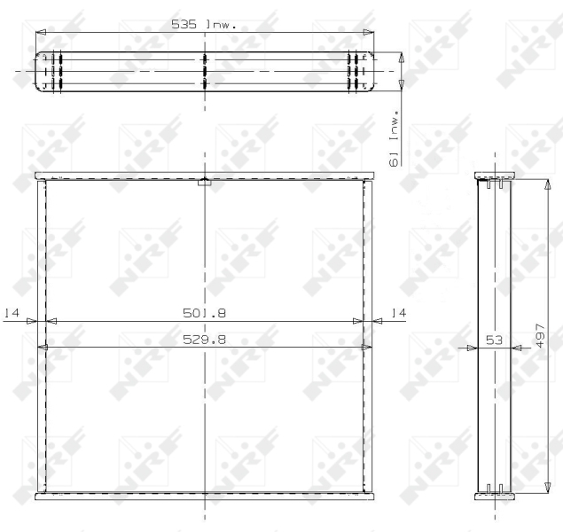 Koelblok radiateur NRF 14628