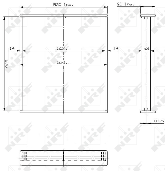 Koelblok radiateur NRF 14893