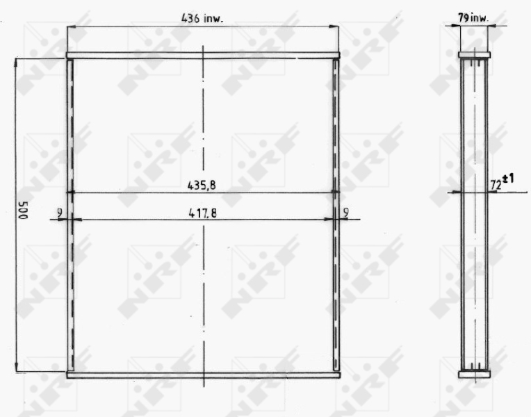 Koelblok radiateur NRF 14915