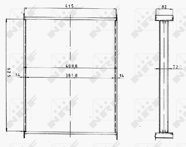 Koelblok radiateur NRF 14960