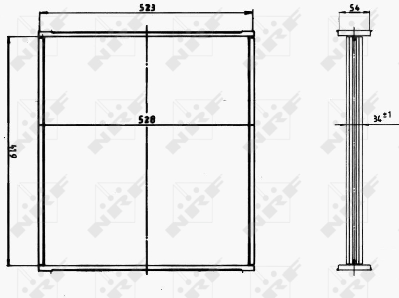 Koelblok radiateur NRF 15200