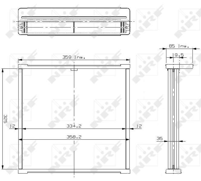 Koelblok radiateur NRF 17104