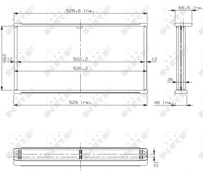 Koelblok radiateur NRF 17201