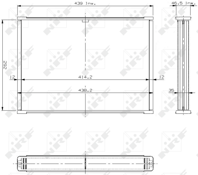 Koelblok radiateur NRF 17302