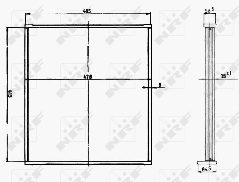 Koelblok radiateur NRF 17375