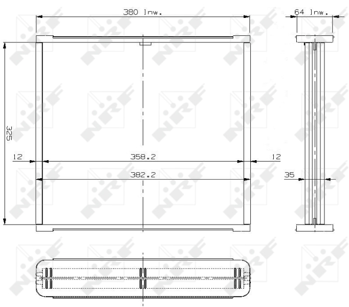 Koelblok radiateur NRF 17500