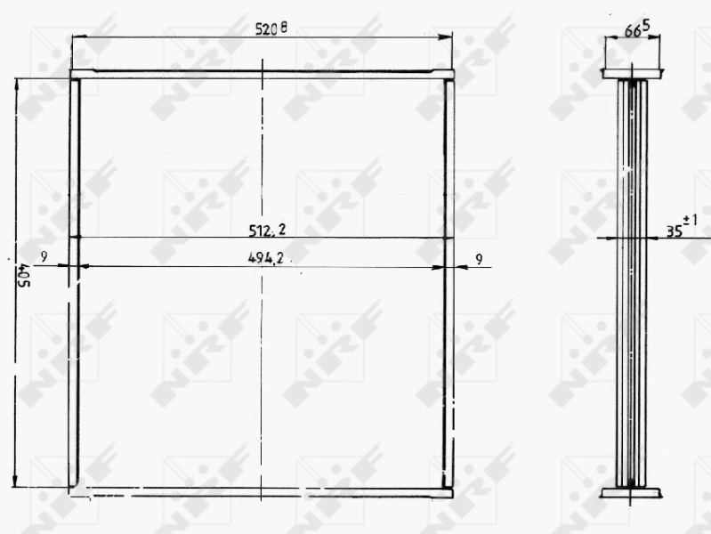 Koelblok radiateur NRF 17550