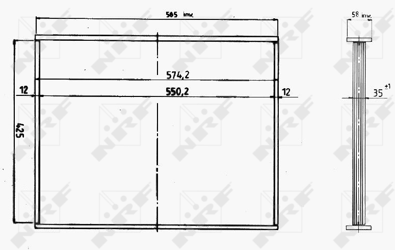 Koelblok radiateur NRF 17658