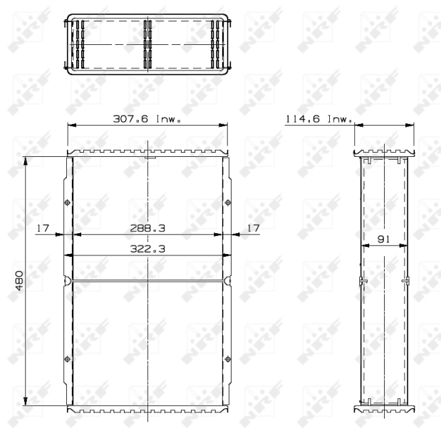 Koelblok radiateur NRF 23384