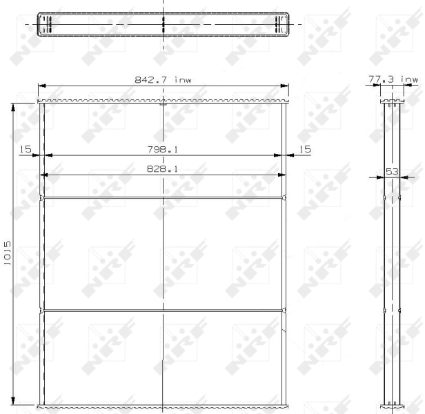 Koelblok radiateur NRF 23464