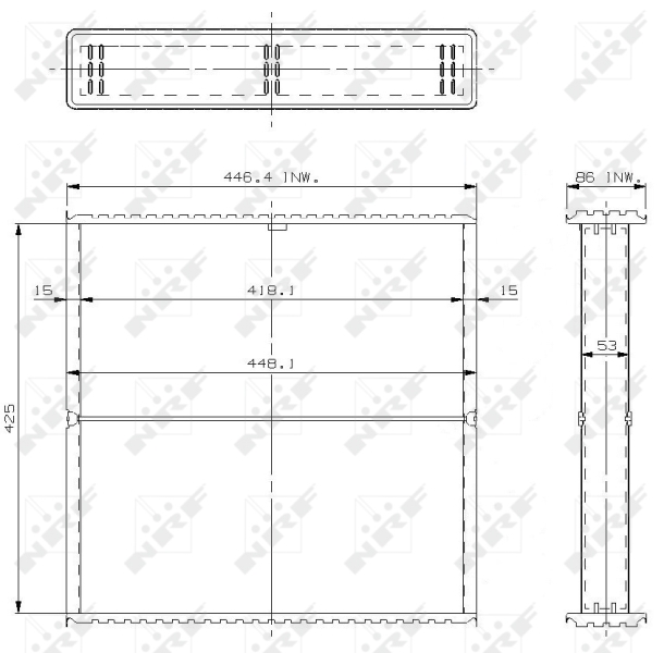 Koelblok radiateur NRF 24534